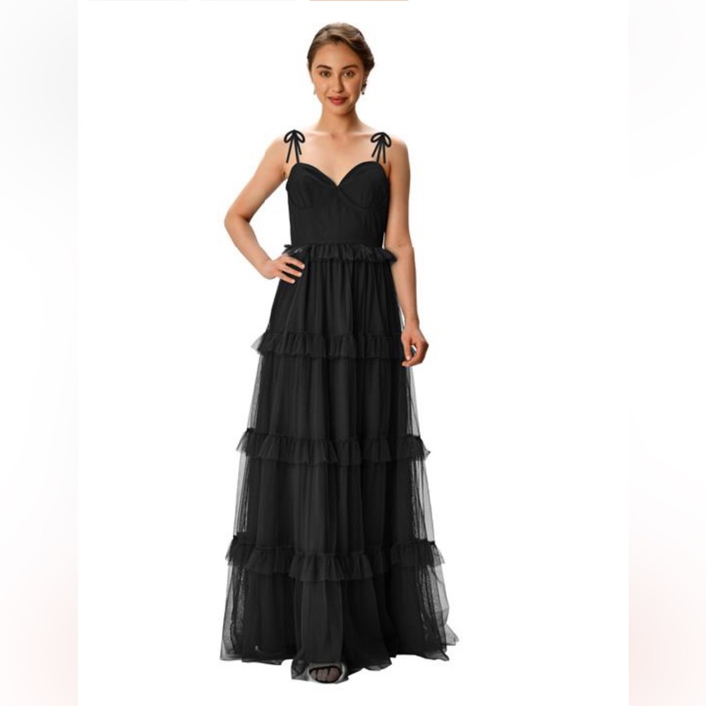 NWT Black Tulle Gown — Plus Size